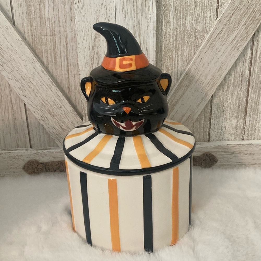 Potter’s Studio Halloween Black Cat Small Canister